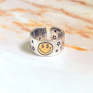925 Silver SMILEY RETRO FUNKY BAND